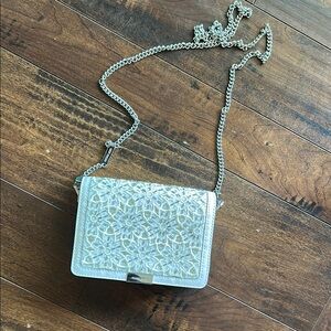 Michael Kors Elegant White Lace Crossbody Bag